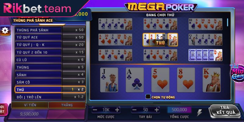 Các giai đoạn cược trong ván bài Mega Poker