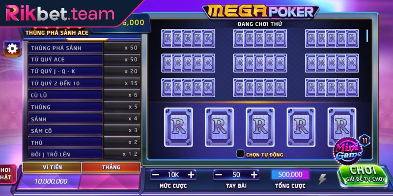 Giới thiệu sơ lược về game Mega Poker RIKBET