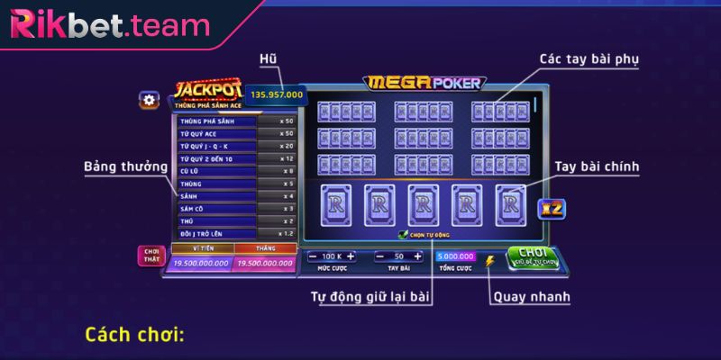 Những điểm thu hút người chơi của Mega Poker tại RIKBET
